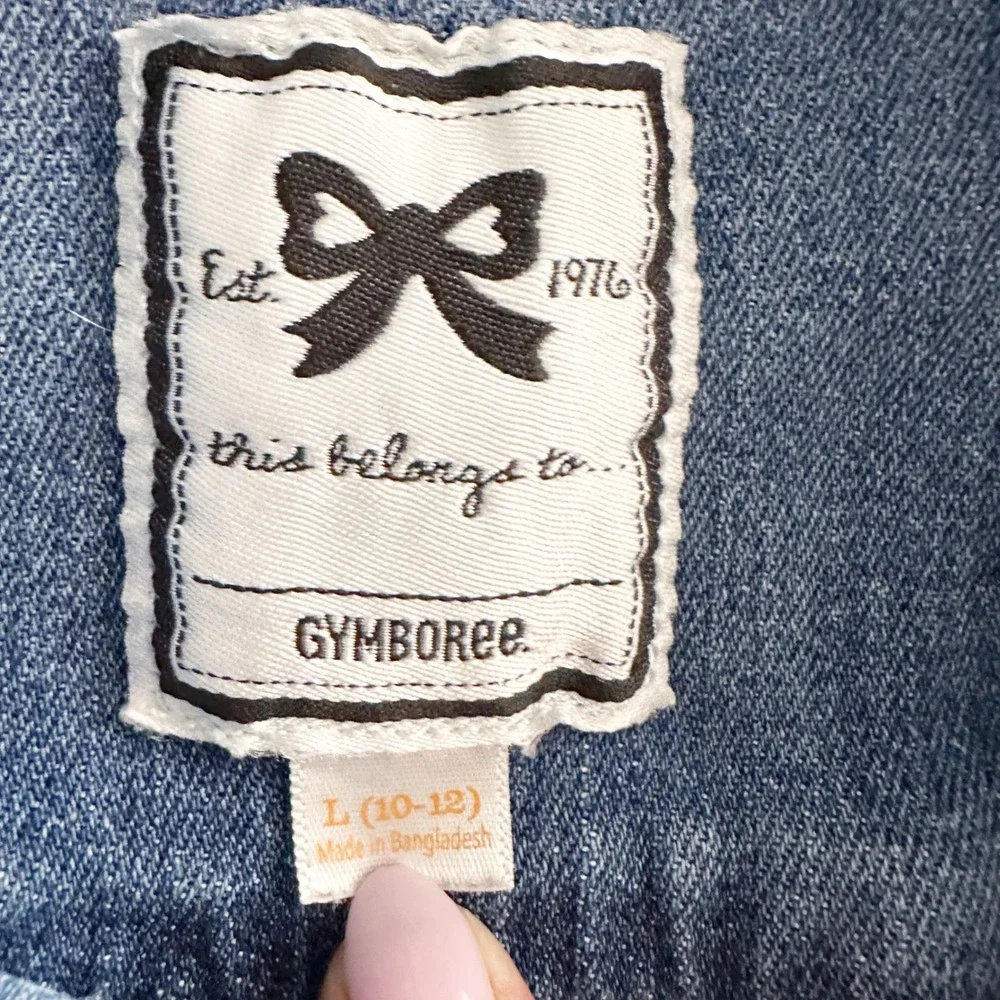 Gymboree Sequin Butterdly Cotton Long Sleeve Blue Denim Jacket Kids Size Large